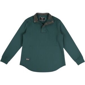 BYLT Premium Basics Men's Small Forest Green Quarter Zip Pullover Snap Neck